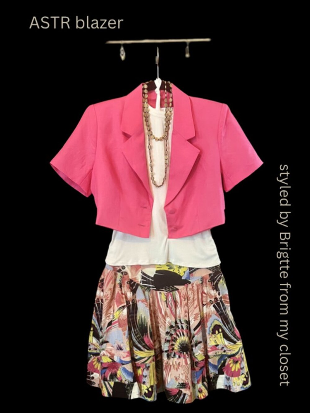 ASTR Hot Pink Cropped Blazer Creative Office Chic NWT